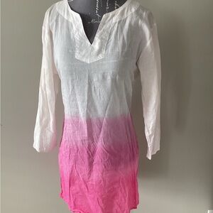 Blossom Boutique Women's Pink Ombre Tunic swimwear coverup ( Small)